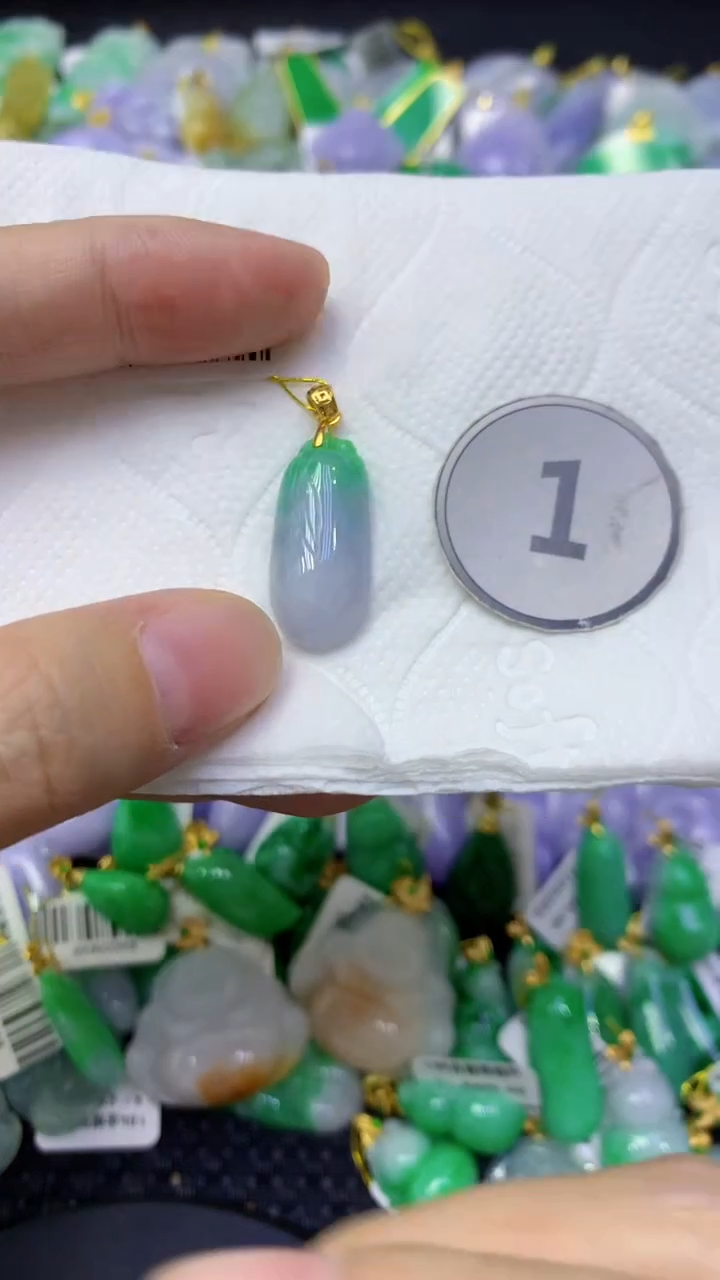 颈饰未镶嵌翡翠天然缅甸翡翠A货