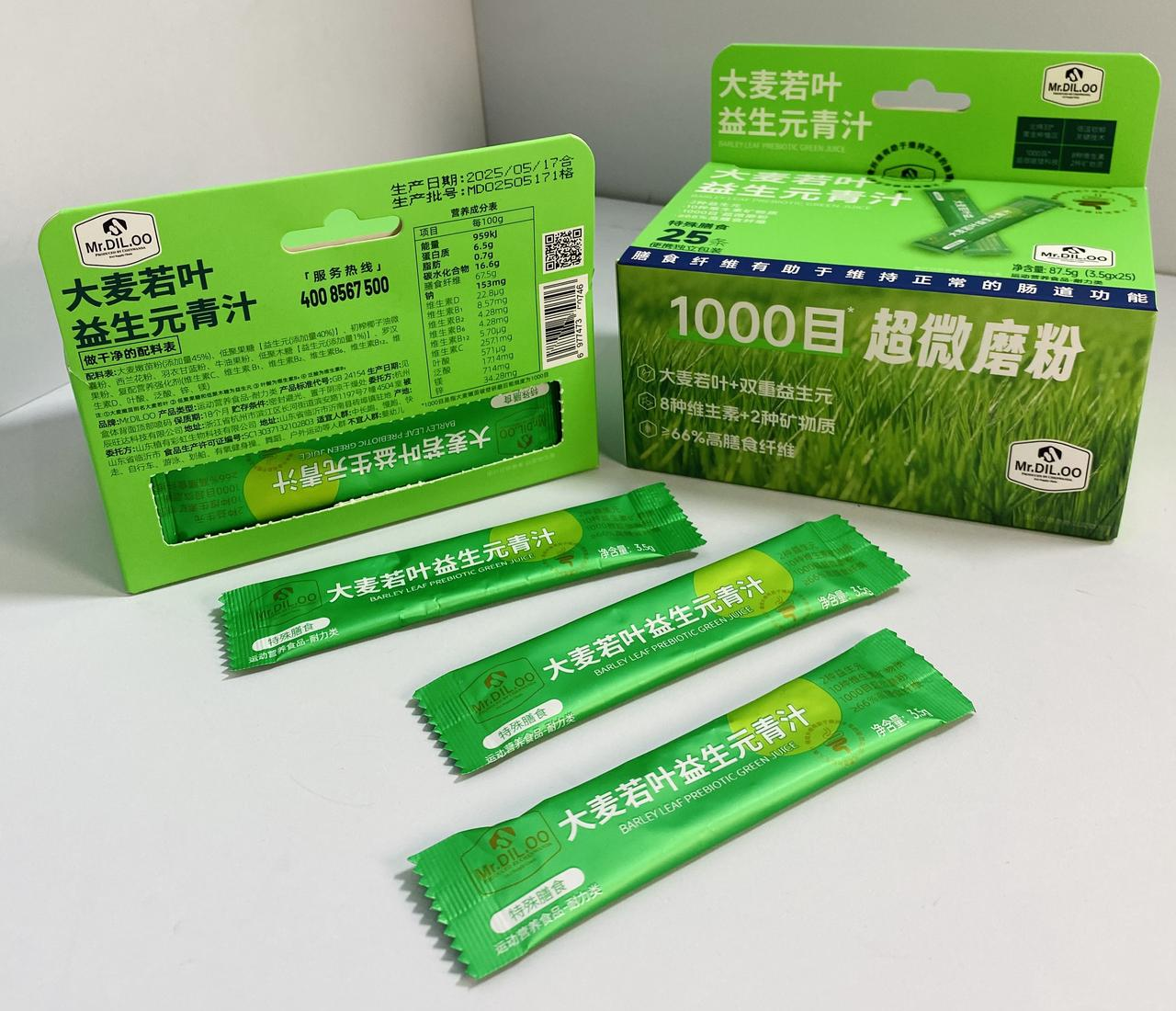 Mr.DIL.OO大麦若叶益生元青汁3.5g*25条6盒