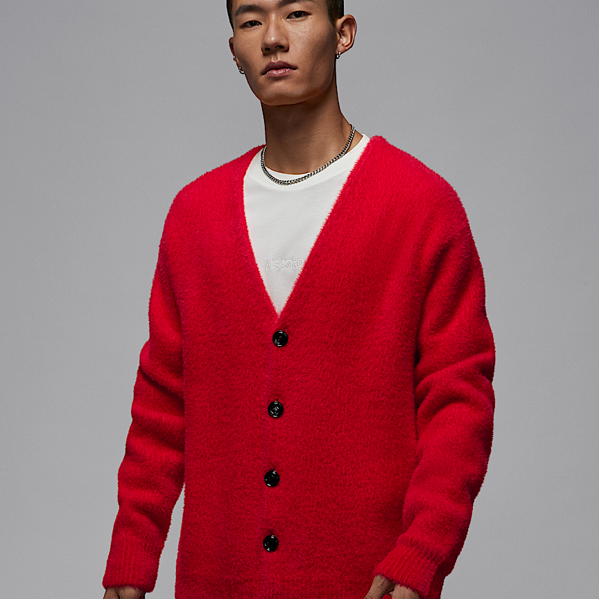 NIKE/耐克【年终狂欢季】男子复古红色舒适休闲毛衣开衫 IH0613657
