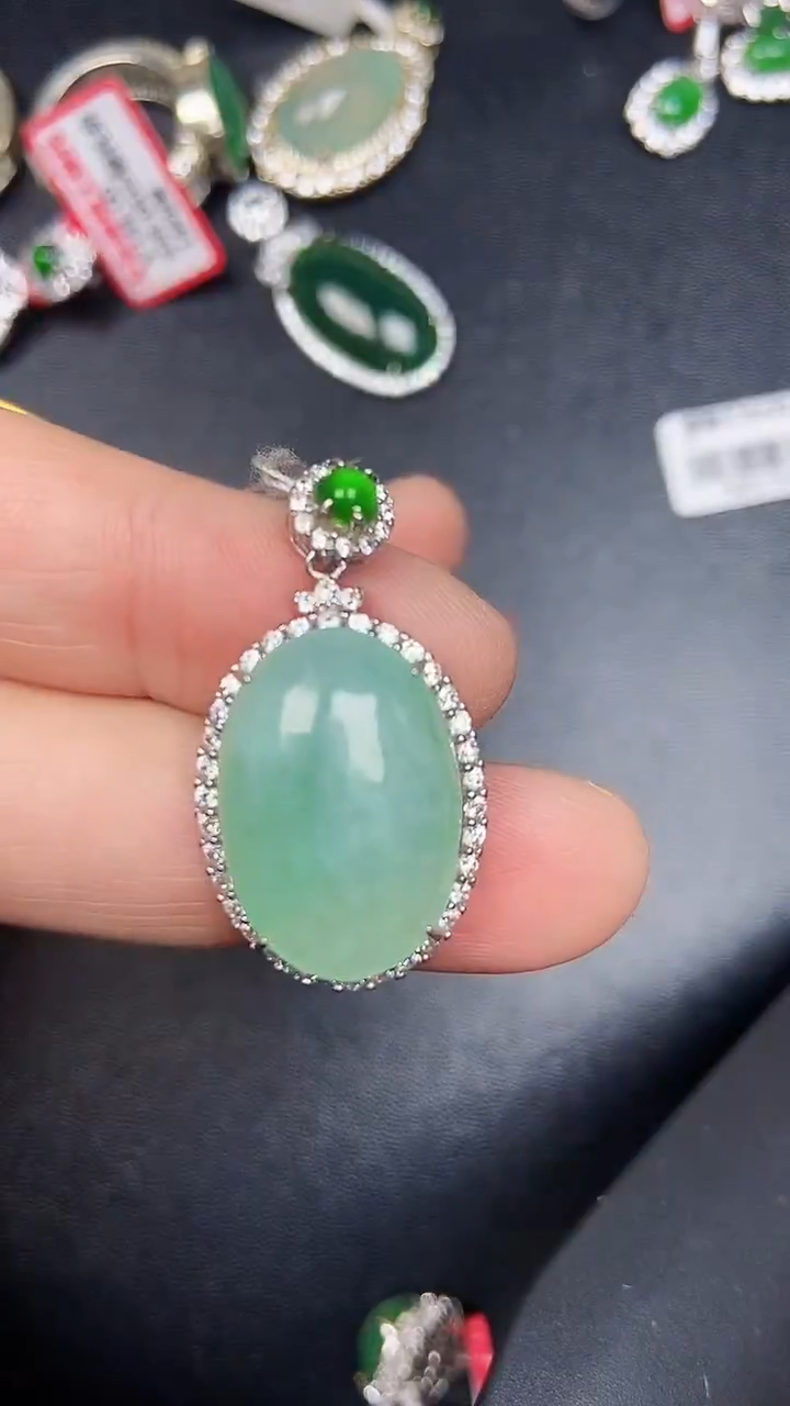 银S925镶嵌戒指翡翠2150