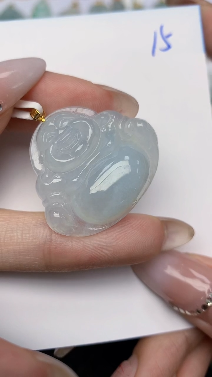 【闪购商品】翡翠颈饰18K金镶嵌天然翡翠A货