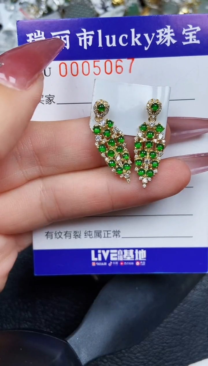 翡翠银S925镶嵌颈饰5067