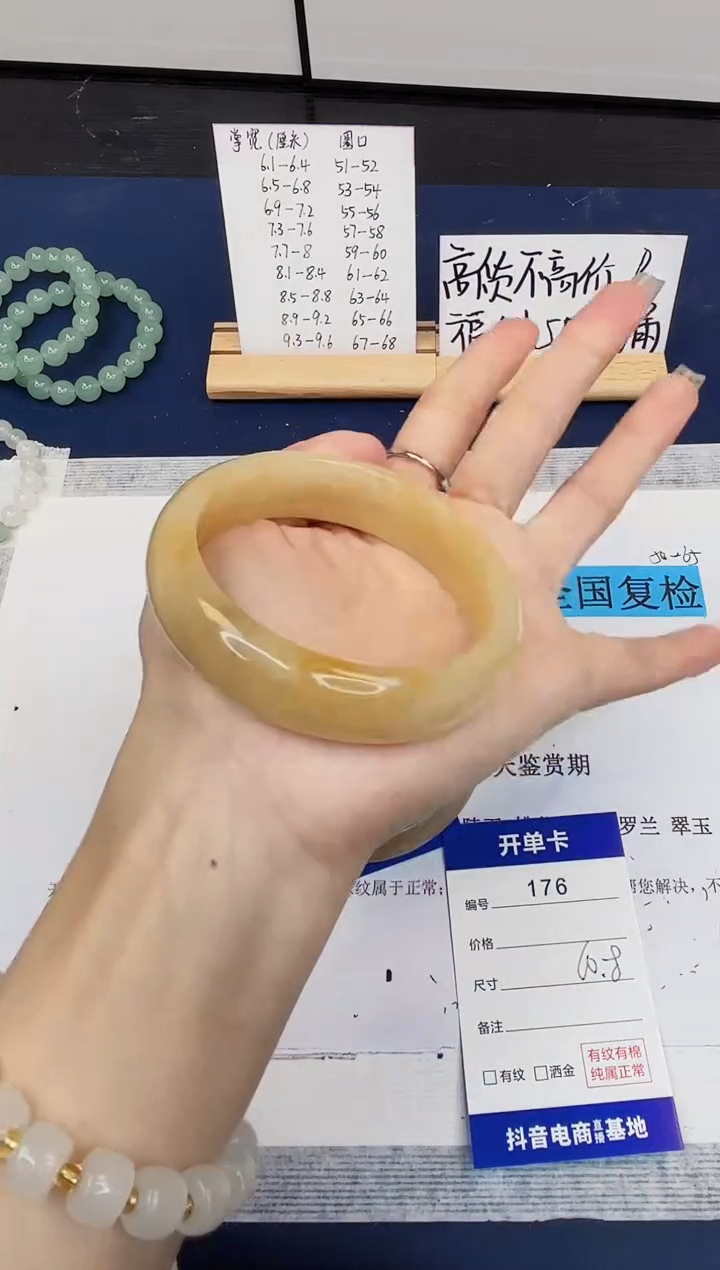 【闪购商品】石英质玉手镯未镶嵌176-财气镯-圈口60