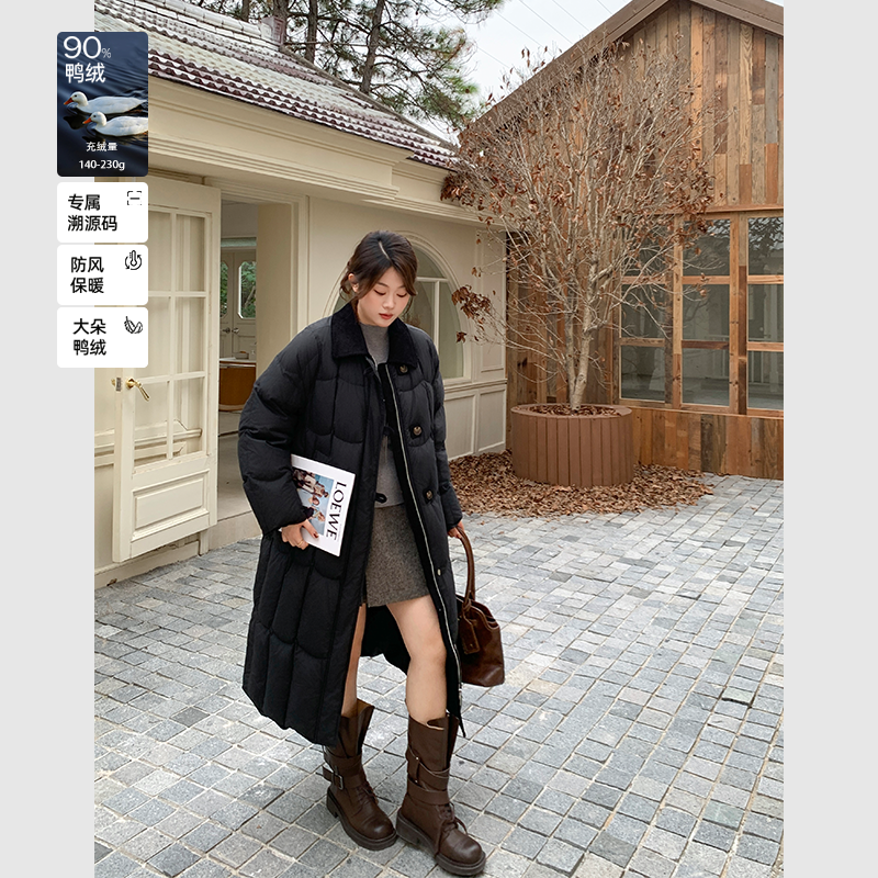 裂渡宣宣【跨年夜】白鸭绒外套女冬百搭轻装滑羽绒服长短款ZY510R03