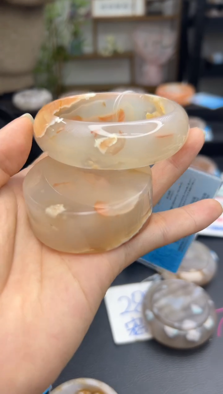 【闪购商品】石英质玉手镯未镶嵌A1465(57圈赠送镯心)