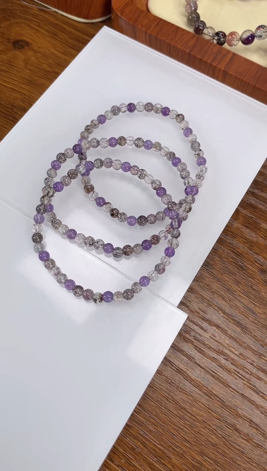 【闪购商品】水晶手链未镶嵌超七手串4+mm 多样性发一