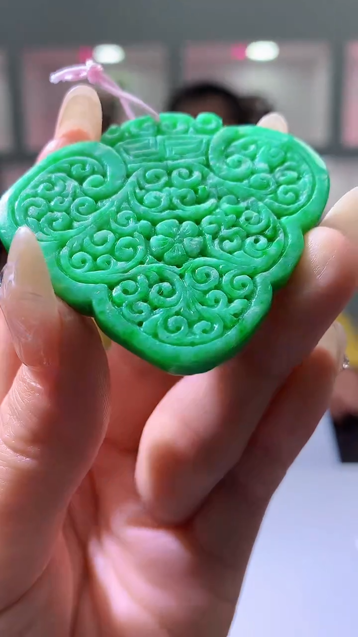 【闪购商品】定制翡翠未镶嵌8023jj-毛货挂件18