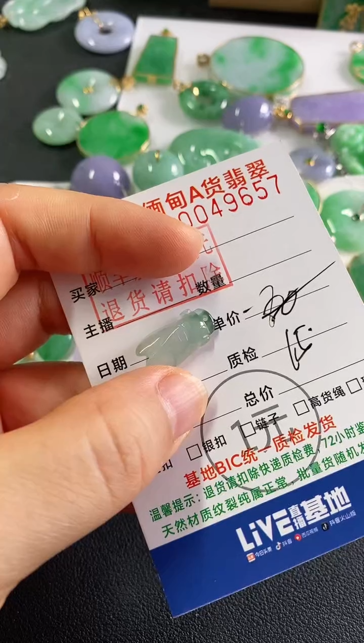 翡翠未镶嵌吊坠(不含链)一鸣惊人