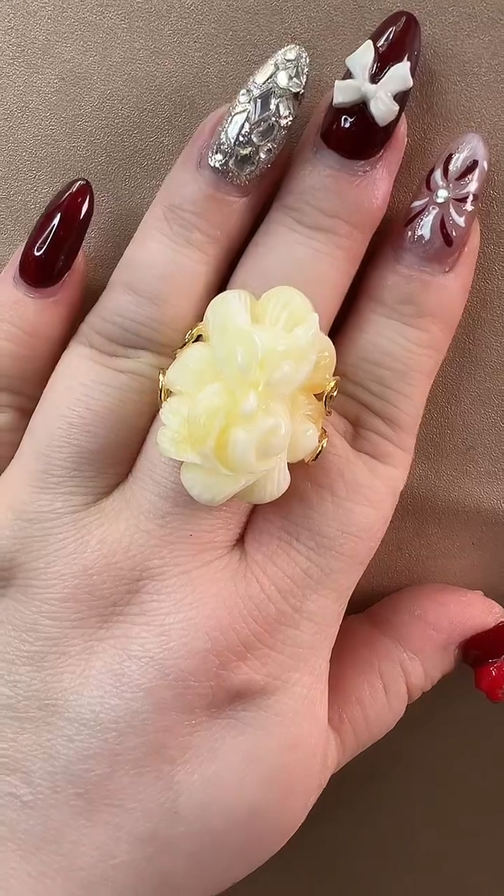 【闪购商品】琥珀戒指未镶嵌戒指