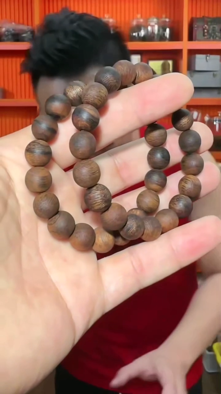沉香手串51号单圈虎斑1.0多样性发一