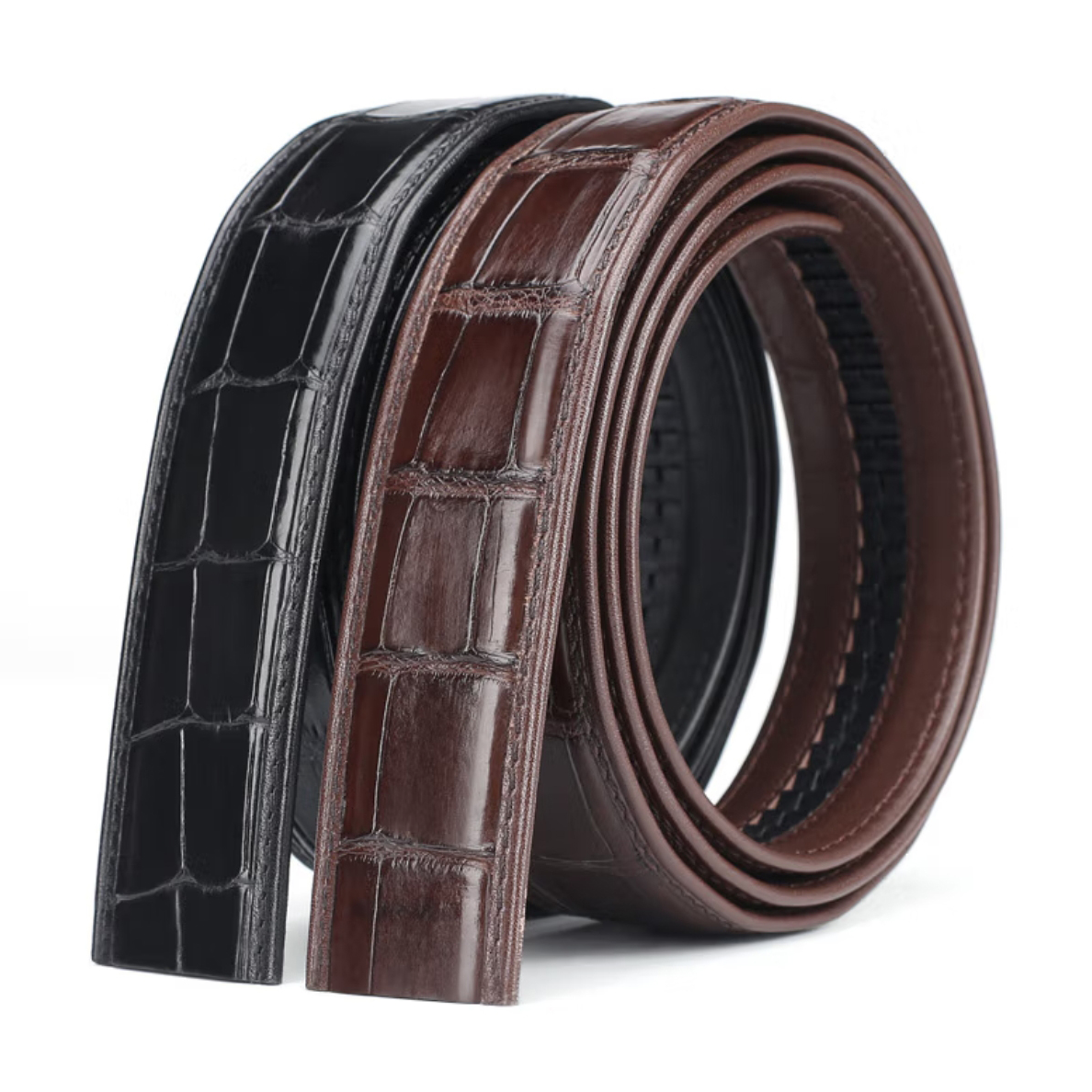3.8宽 板扣男士鳄鱼皮带 高端时尚百搭