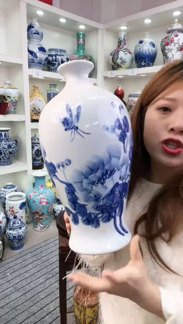 【闪购商品】陶瓷景德镇高温陶瓷摆件花瓶