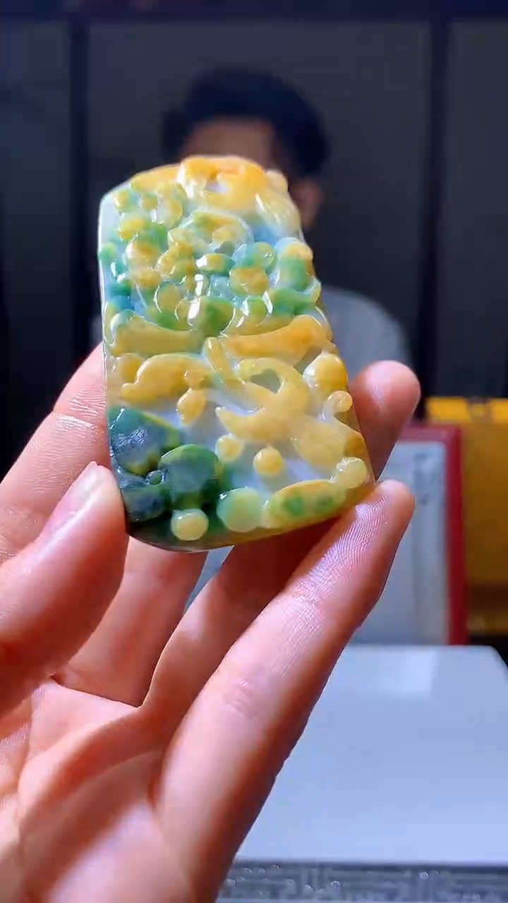 定制翡翠未镶嵌1057hm-毛货挂件23