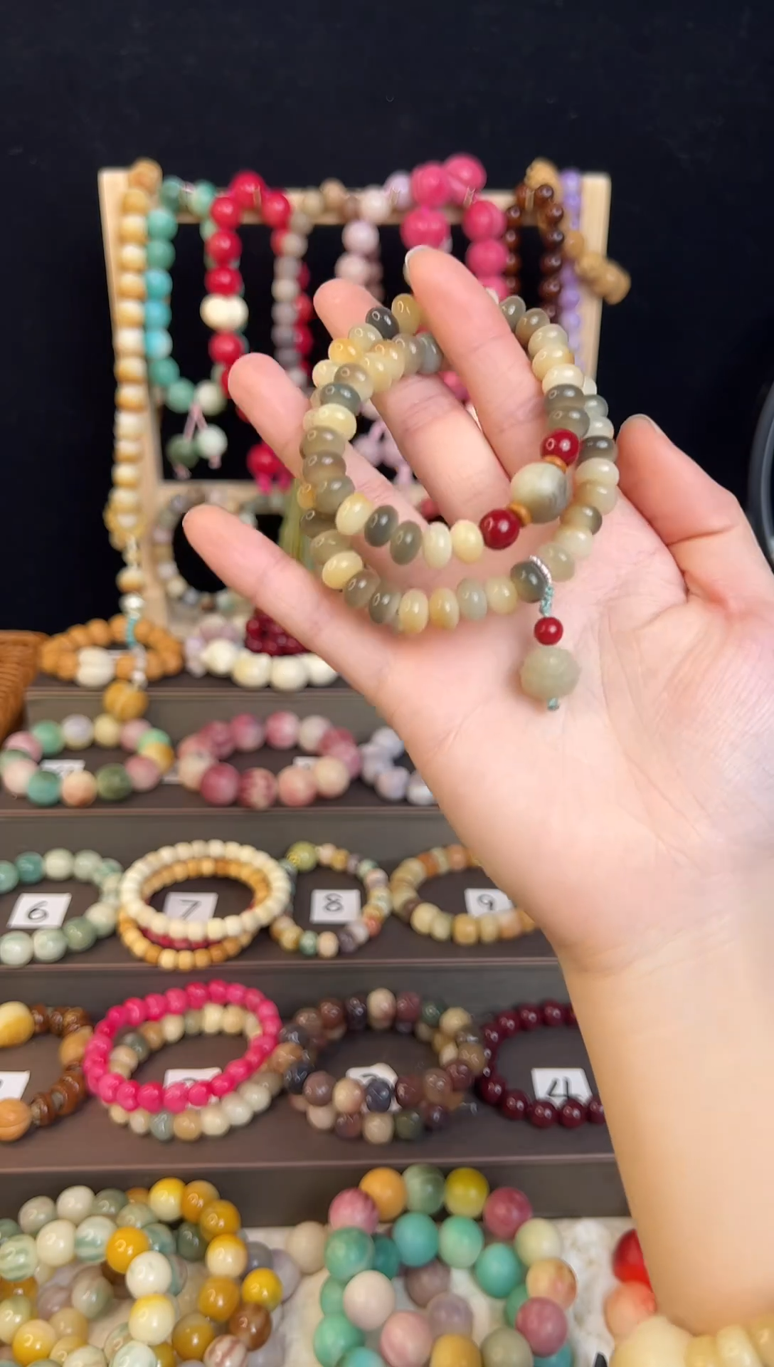 敦煌色双圈菩提手串