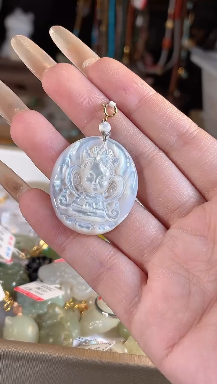 【闪购商品】贝壳（贝母）吊坠银S925镶嵌多样性发货其一