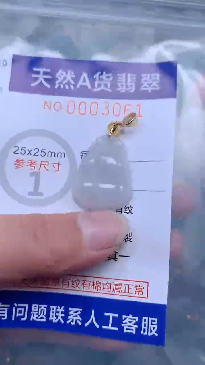 翡翠未镶嵌吊坠(不含链)1