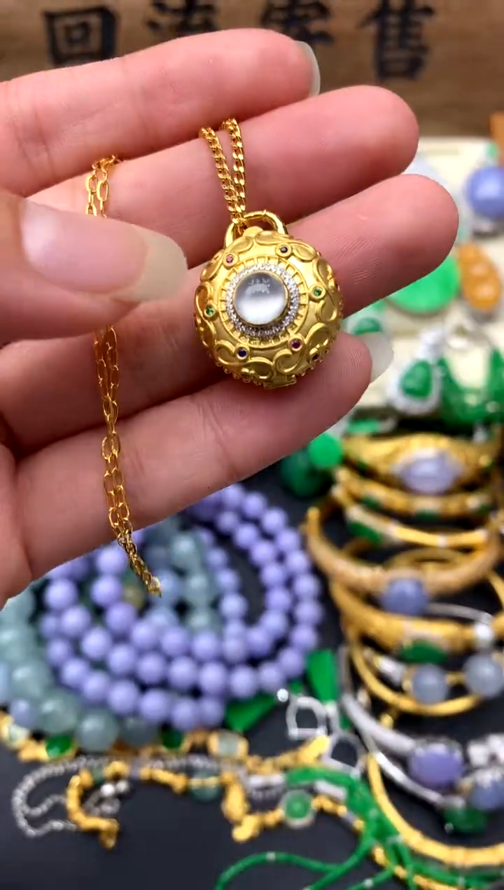 【闪购商品】翡翠颈饰18K金镶嵌442-中国好珍宝