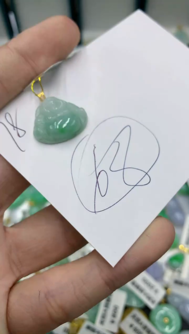 【闪购商品】翡翠颈饰18K金镶嵌号链接111111