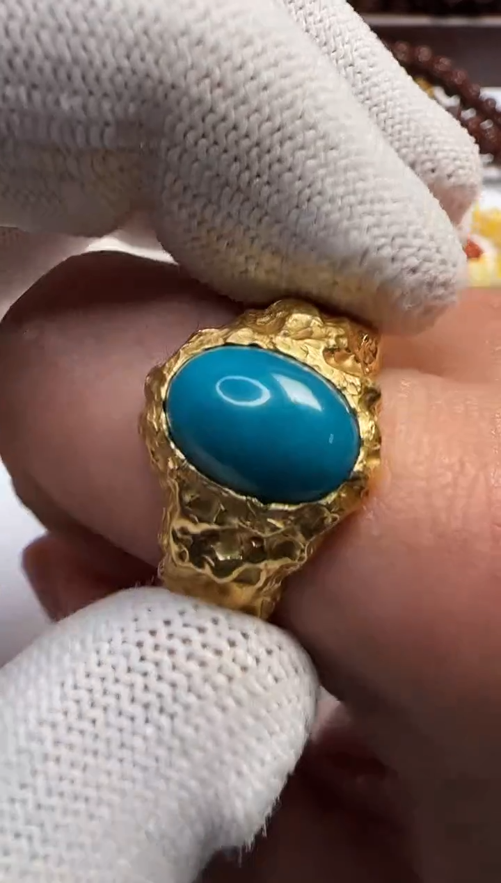 【闪购商品】绿松石珠宝奇石22K金镶嵌000000165415644