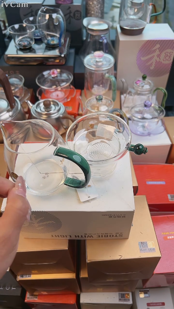 @@禾器晶彩澄然墨绿色+福容润茗茶漏墨绿色