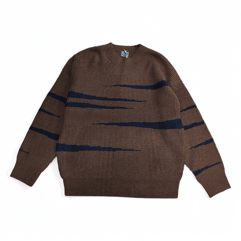 韩版中性风ins街头风拼接设计感针织男款羊毛衫25237