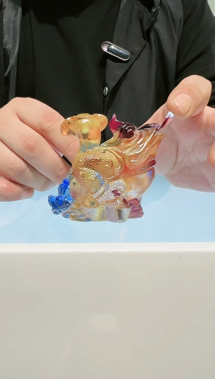 【闪购商品】茶宠古法琉璃如意金蟾