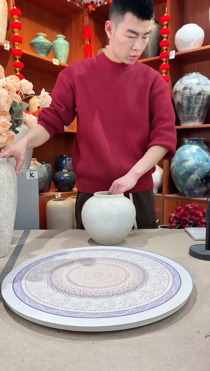 【闪购商品】瓶陶瓷花瓶 无花 茶白中号