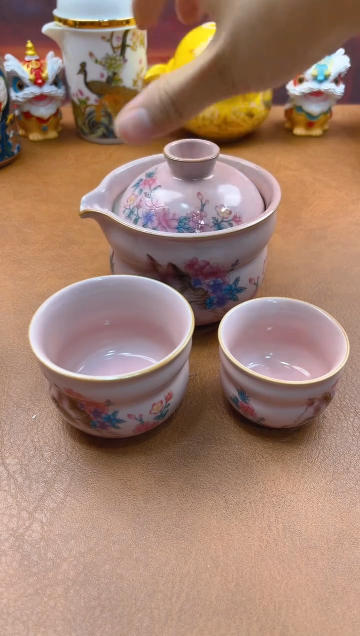 陶瓷茶具摆件旅行套组