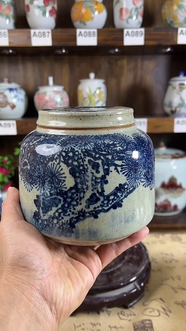【闪购商品】纯手工手绘长青储物罐