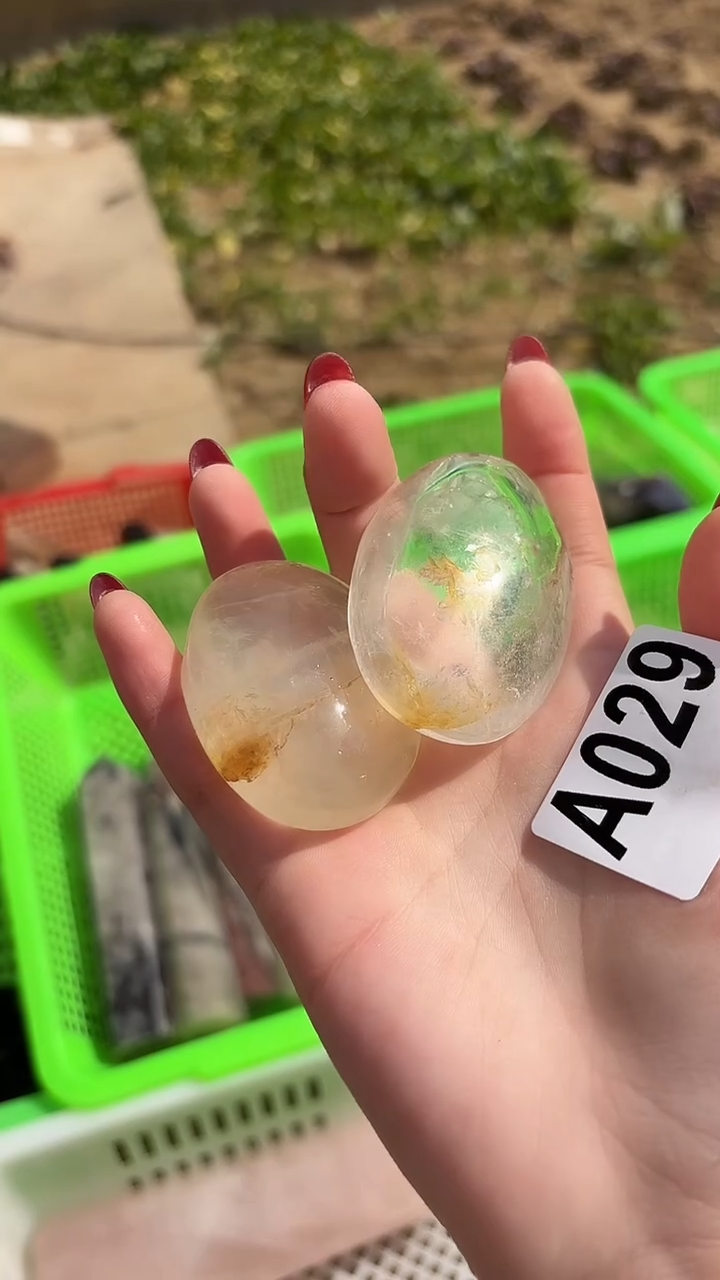 【闪购商品】水晶摆件未镶嵌手把件029一对