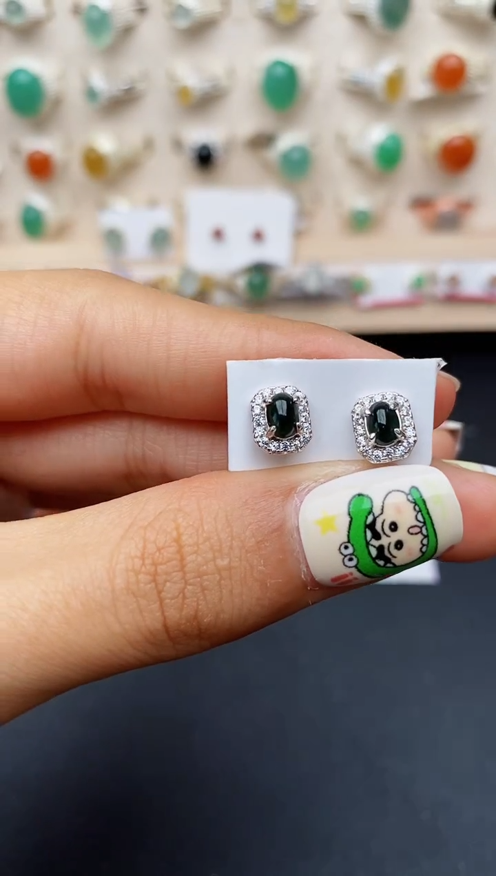 【闪购商品】翡翠戒指银S925镶嵌缅甸翡翠