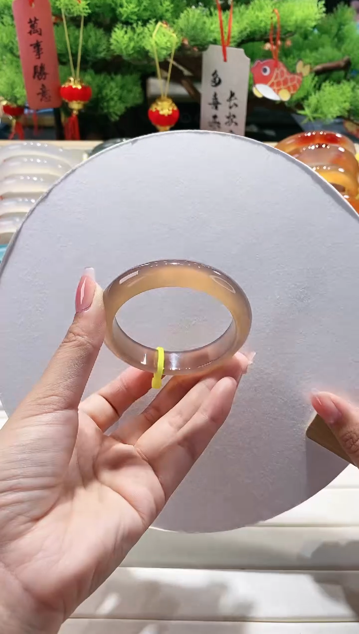 【闪购商品】玛瑙/玉髓手镯未镶嵌75-53.5