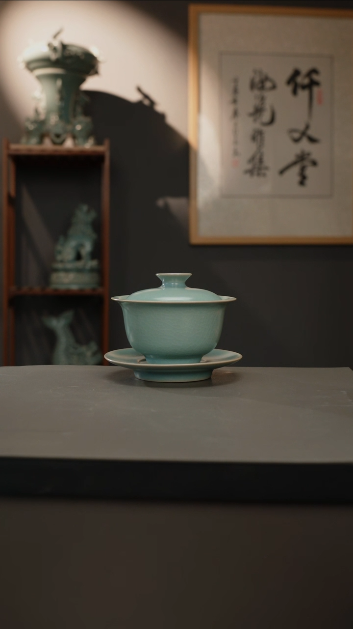 【闪购商品】杯仿古釉原矿 元宝三才