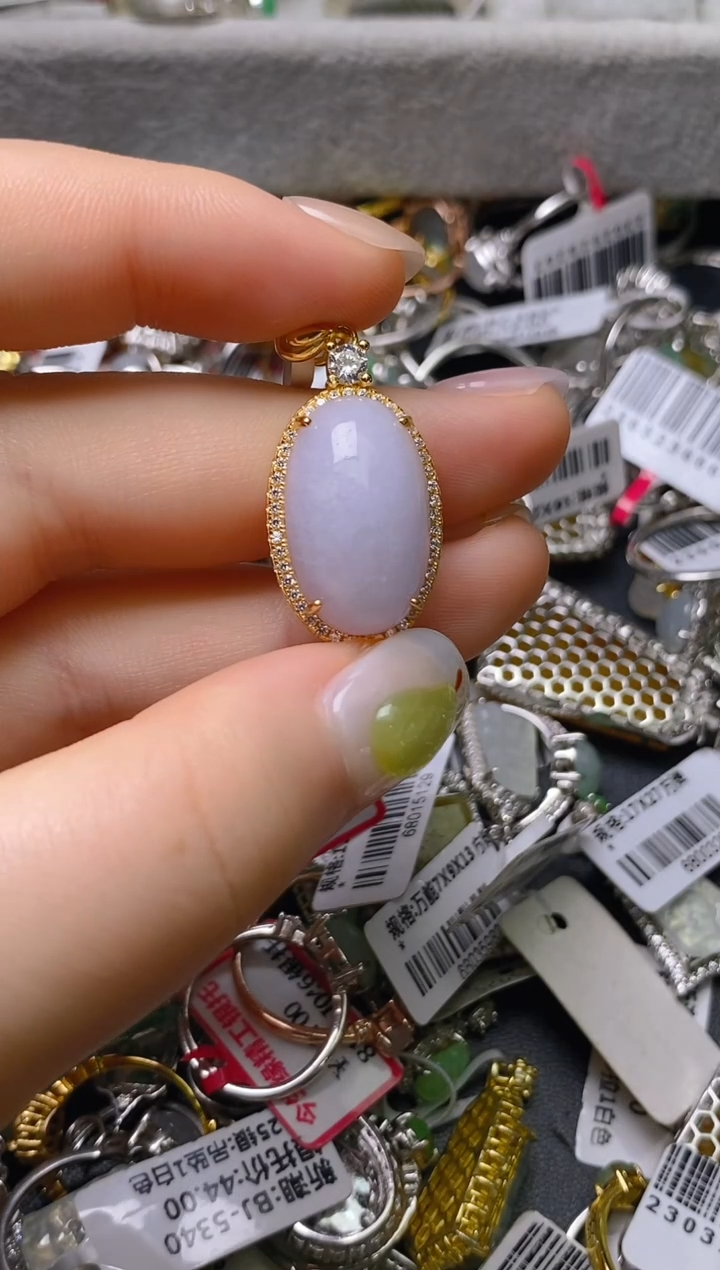 银S925镶嵌戒指翡翠百内无证书