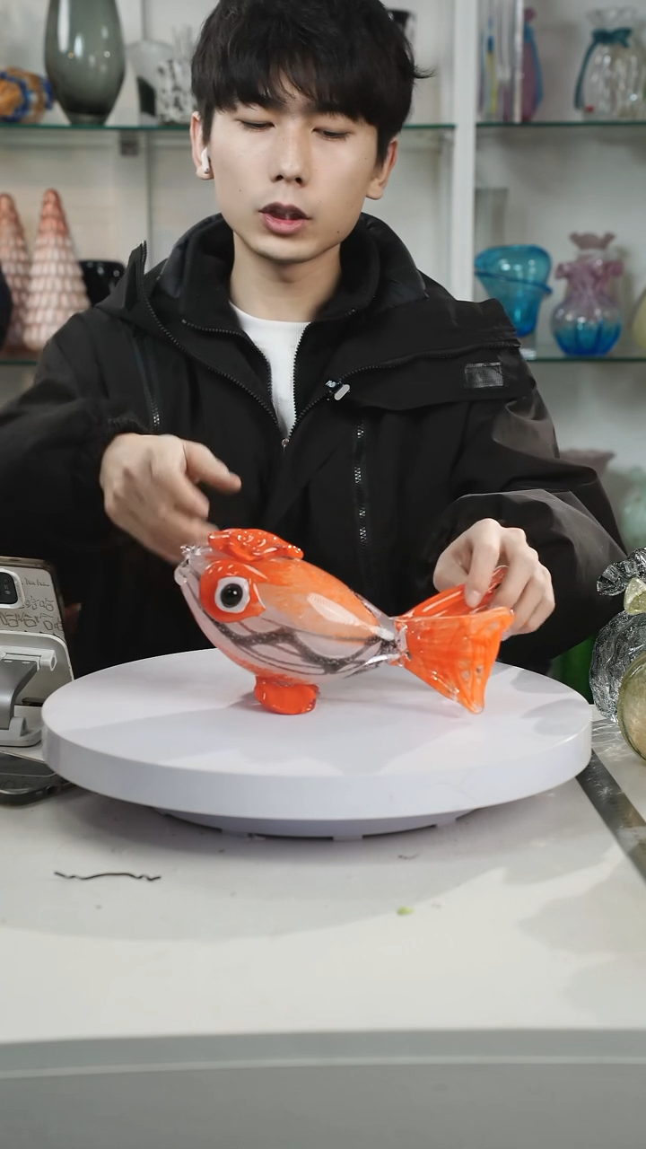 【闪购商品】长24轻奢琉璃花器微瑕福利正常手工痕迹