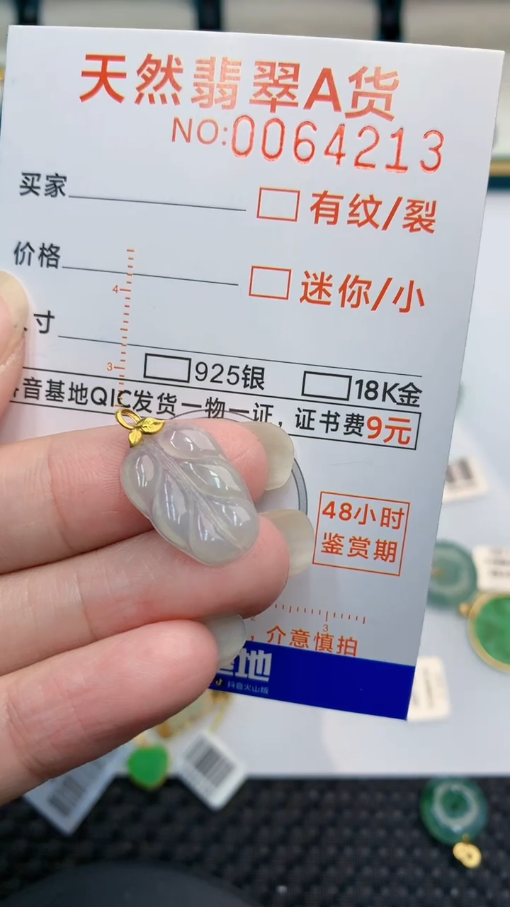 【闪购商品】翡翠颈饰18K金镶嵌            8
