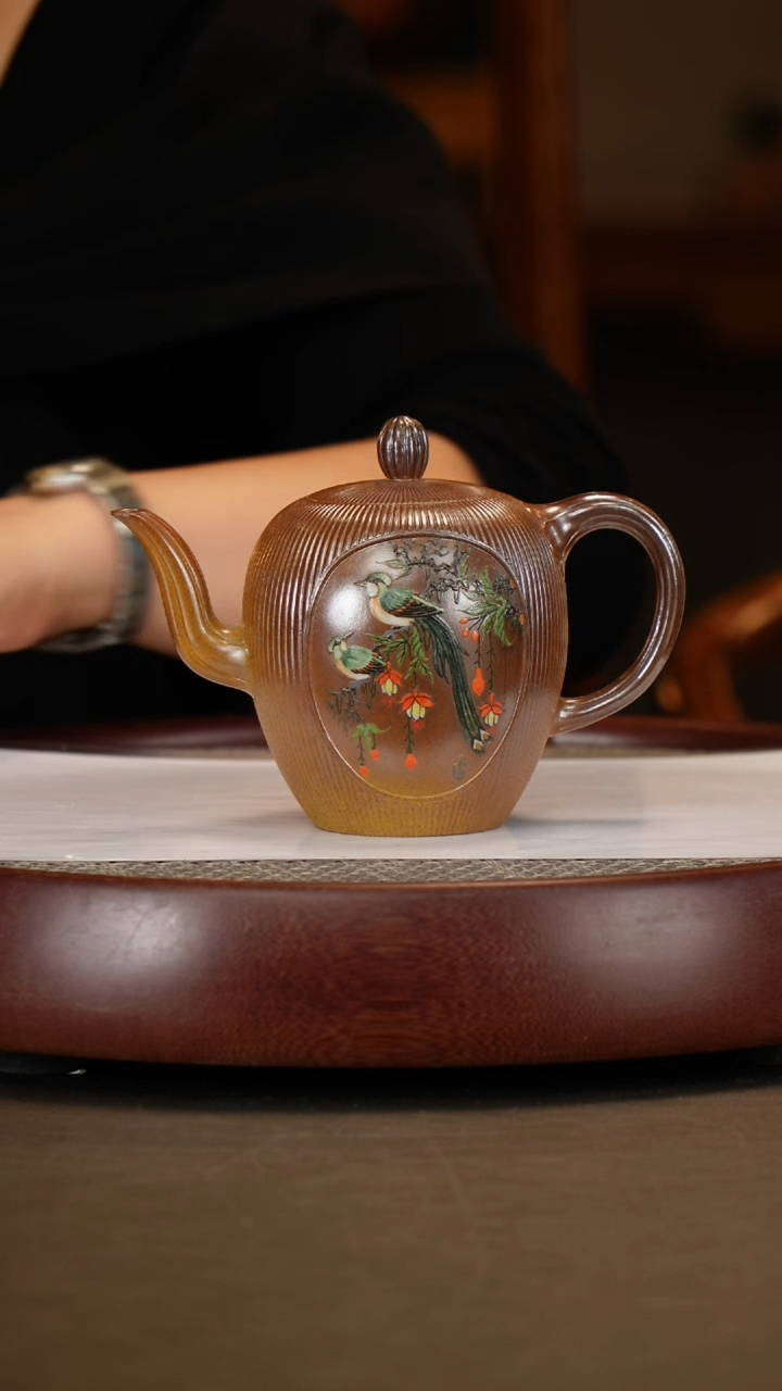 【闪购商品】紫砂茶壶【杨建英】红金砂美人肩  320CC