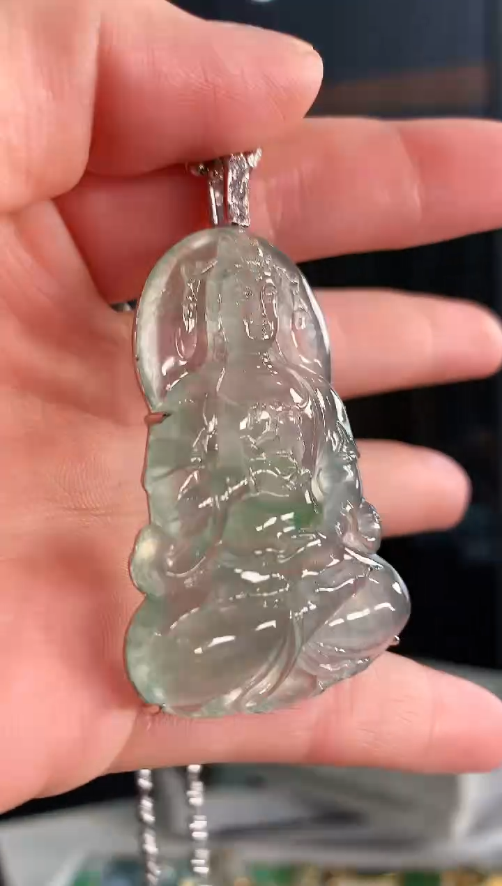 【闪购商品】翡翠吊坠(不含链)18K金镶嵌吊坠