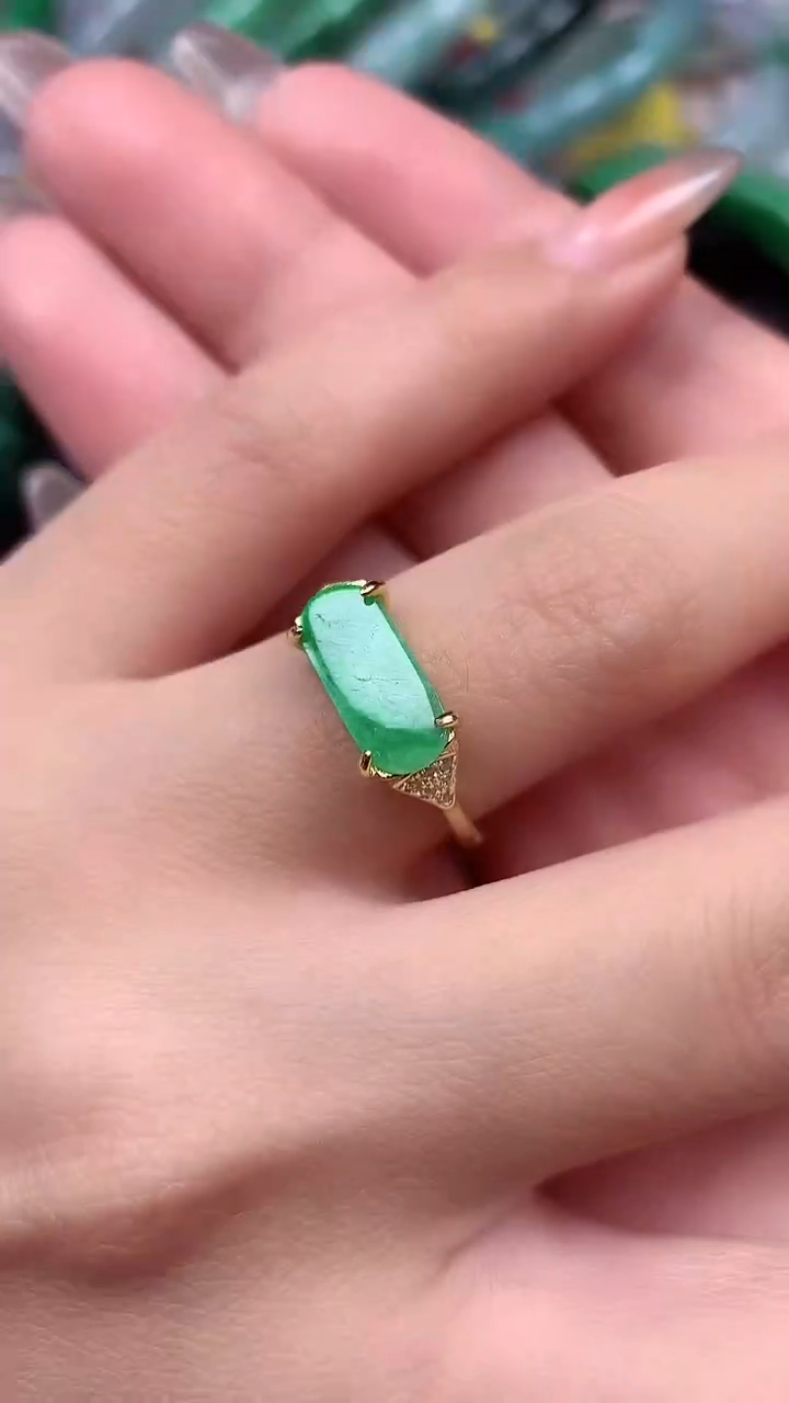 【闪购商品】翡翠戒指银S925镶嵌戒指