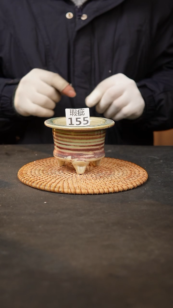 【闪购商品】瓷片155泥泥手工花盆