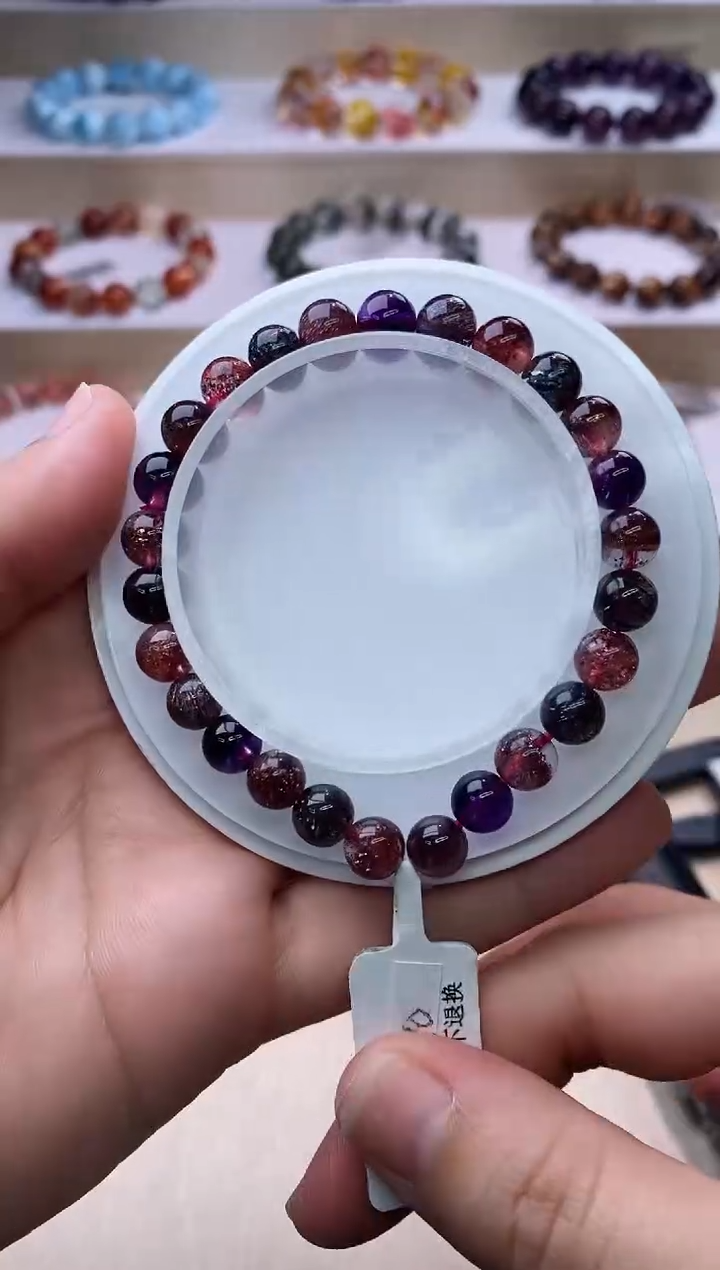 【闪购商品】水晶手链未镶嵌黑加仑超七单圈7m+