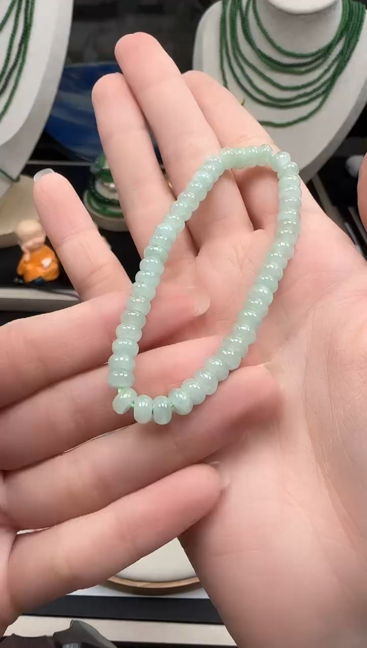 【闪购商品】翡翠手链未镶嵌【海莎一口翠】翡翠手串1