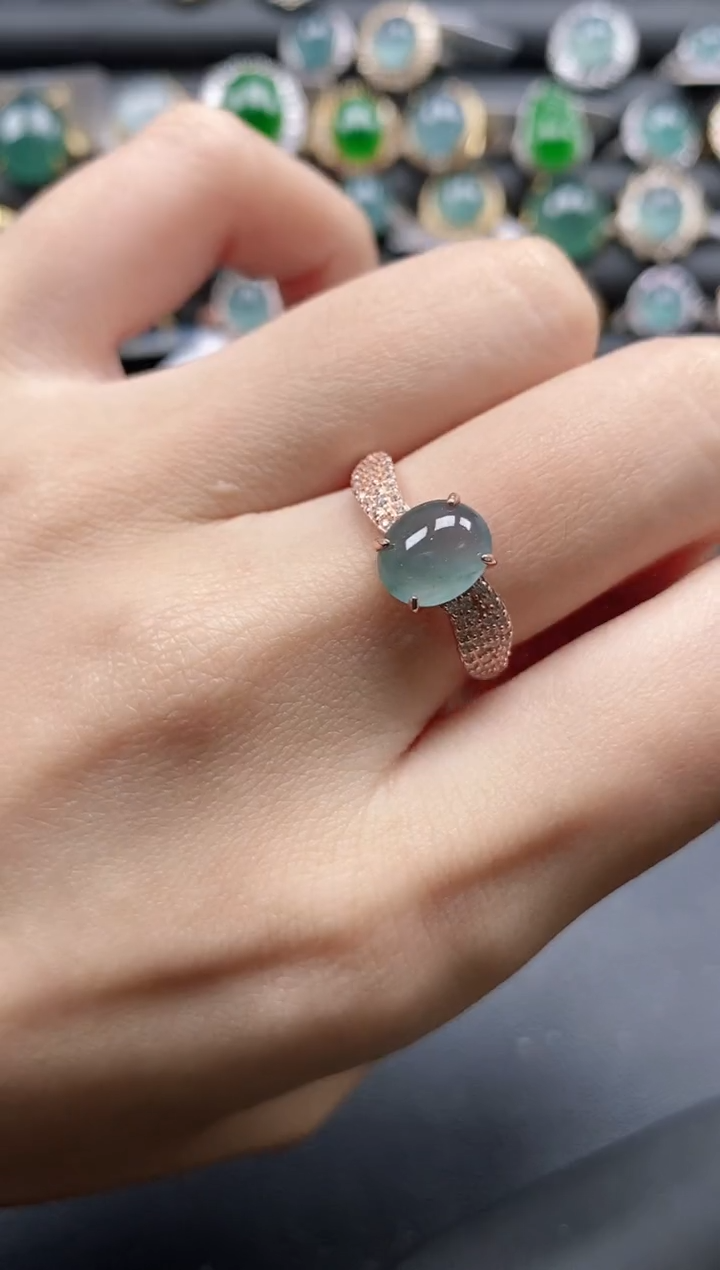 【闪购商品】翡翠戒指银S925镶嵌1111