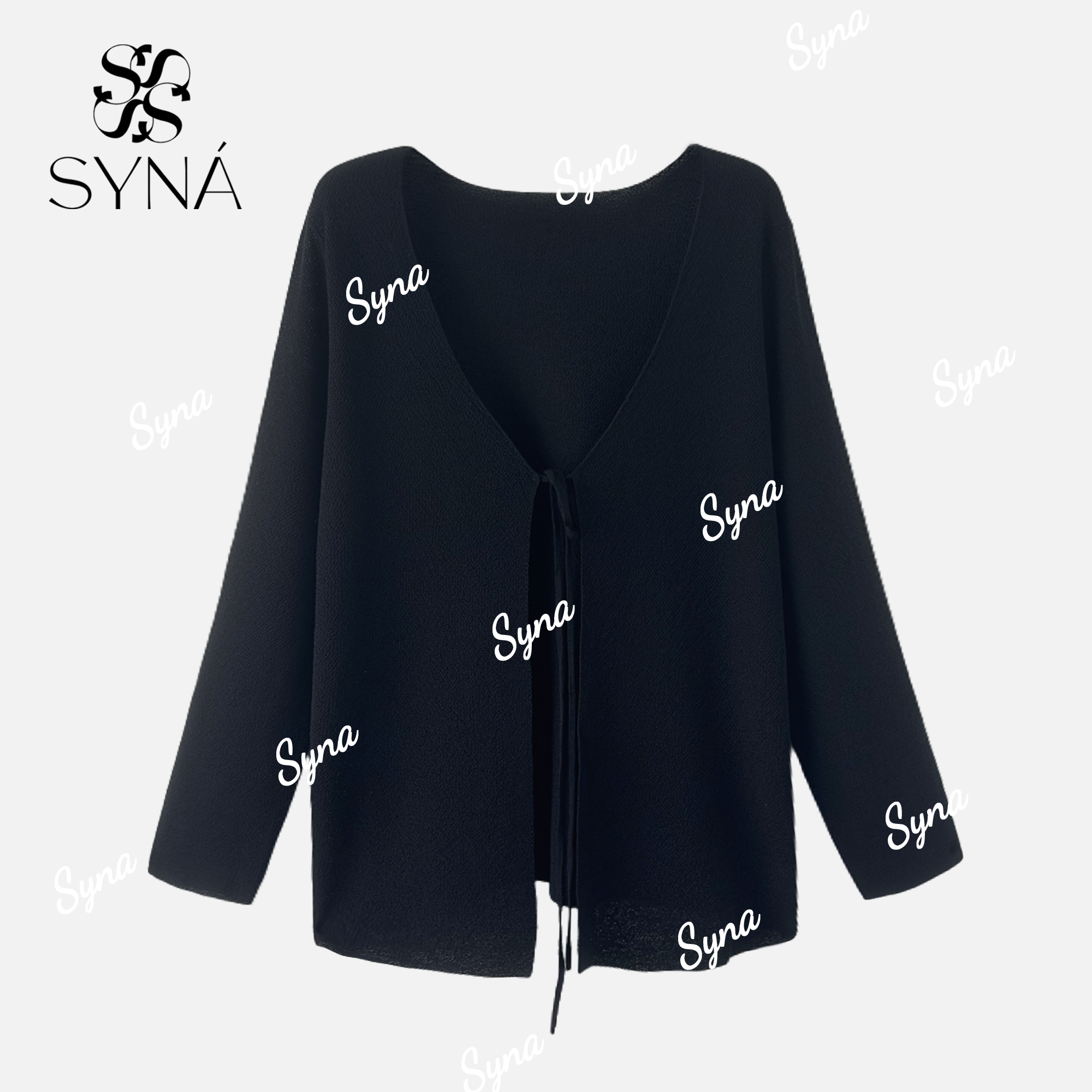 月夜巴黎 极简风显瘦休闲百搭V领针织开衫