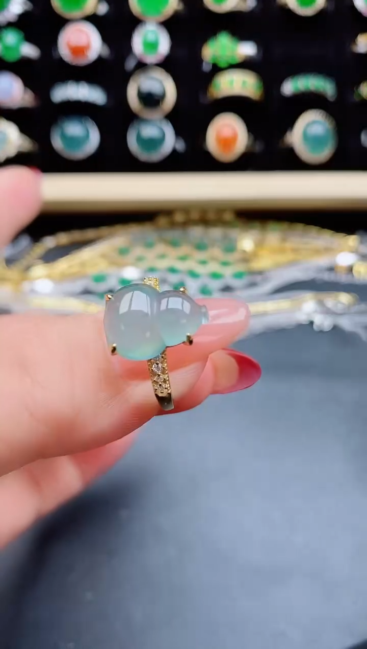 【闪购商品】翡翠戒指银S925镶嵌1321