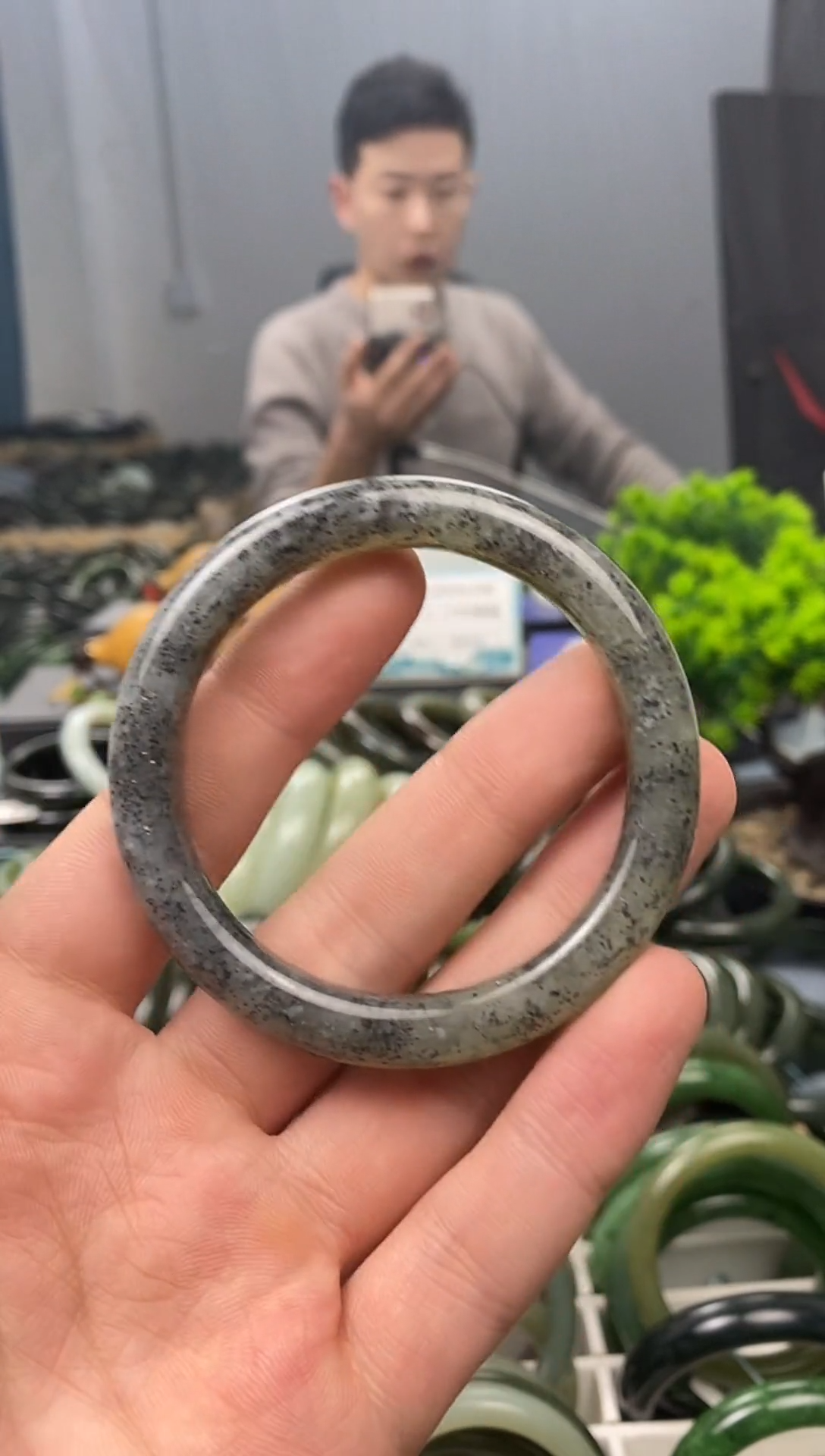 未镶嵌手镯和田玉52.5