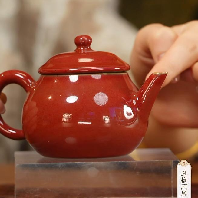 【央广非遗】谢小金豇豆红仿古壶xxj344