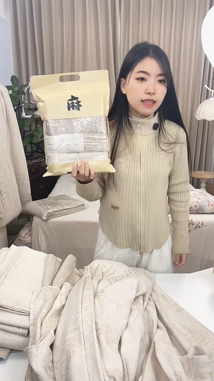 汉麻毛巾4条装颜色各一