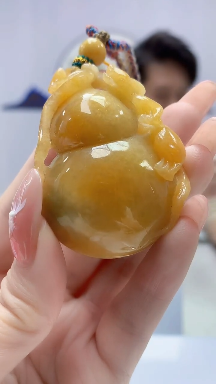 【闪购商品】定制翡翠未镶嵌1502DD-毛货挂件176