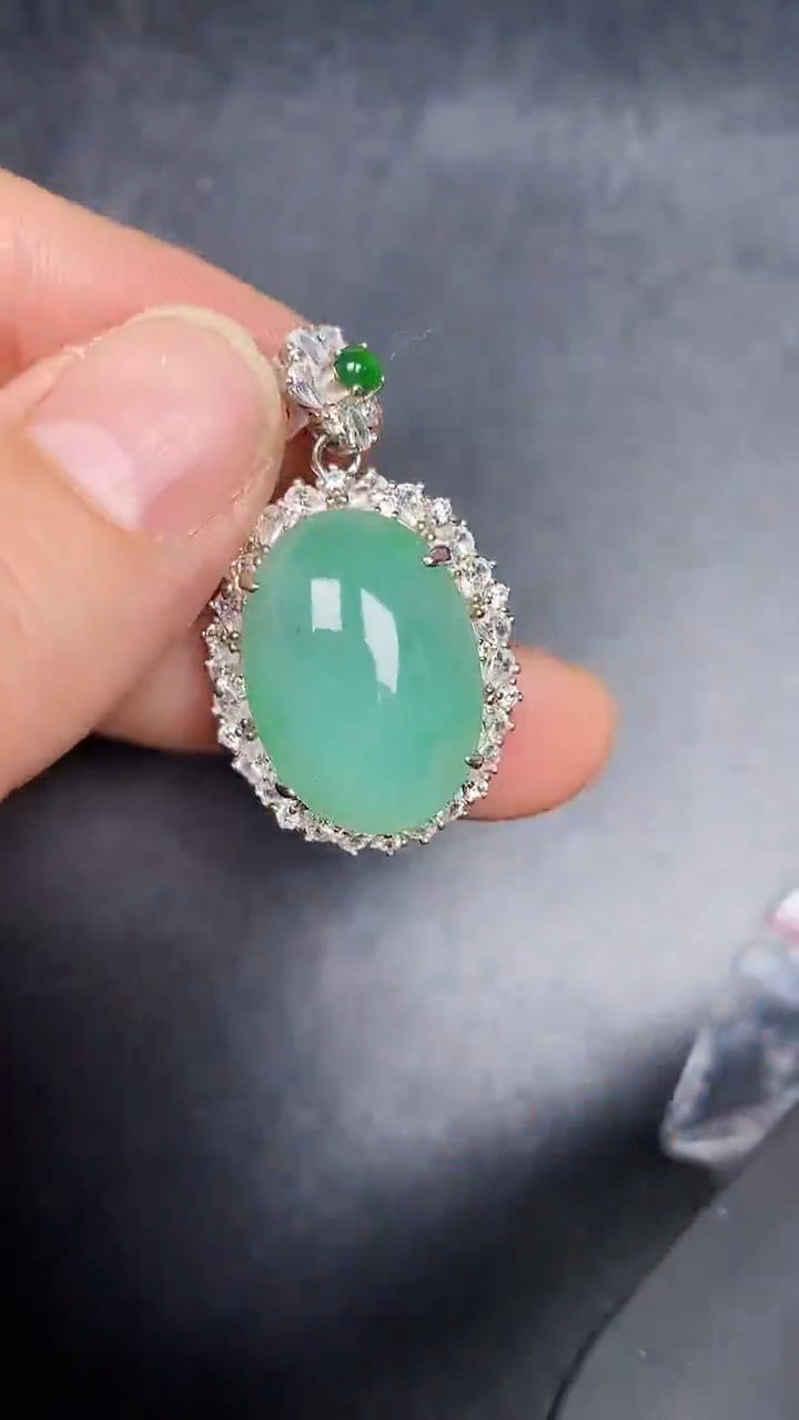 银S925镶嵌戒指翡翠2650